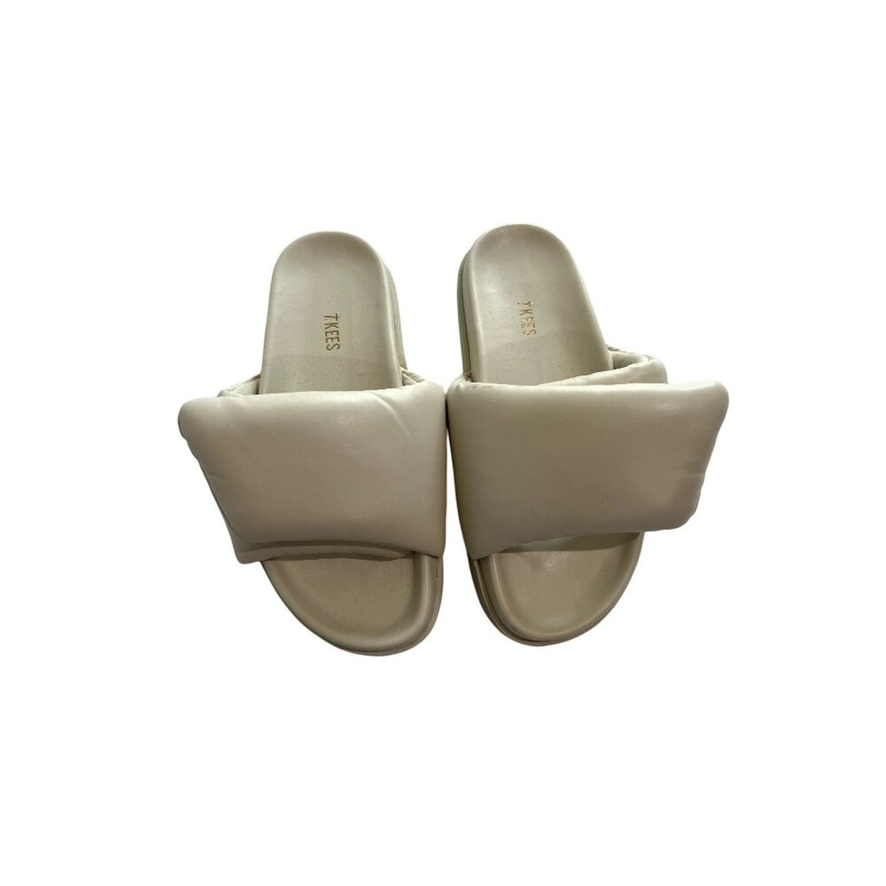 TKEES Cream Slide Sandals